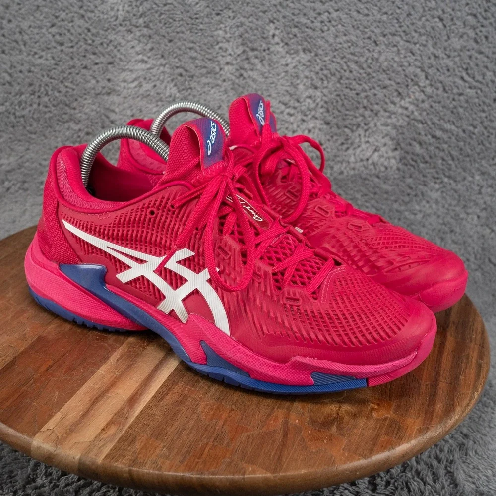 Asics Court FF 3 Women Size 9.5 Bright Rose Pink Tennis Court Shoes 1042A220-700